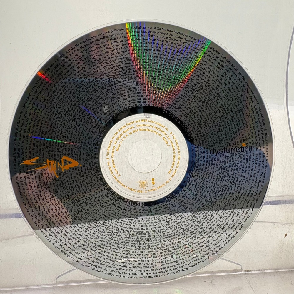 Staind Dysfunction CD 1999 Nu Metal Flip Elektra Records  Replacement Disc